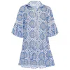 Temptation Positano Zefiro Linen Dress Loto Blue In Blue