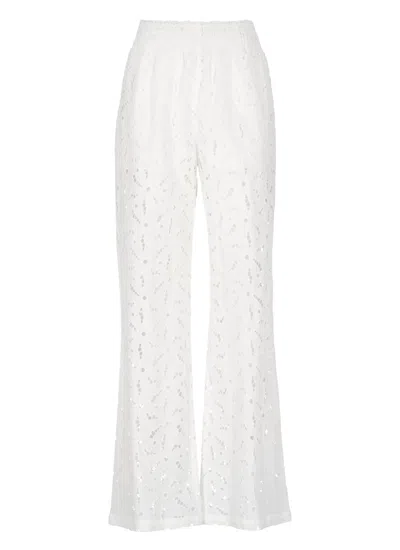 Temptation White Cotton Trousers