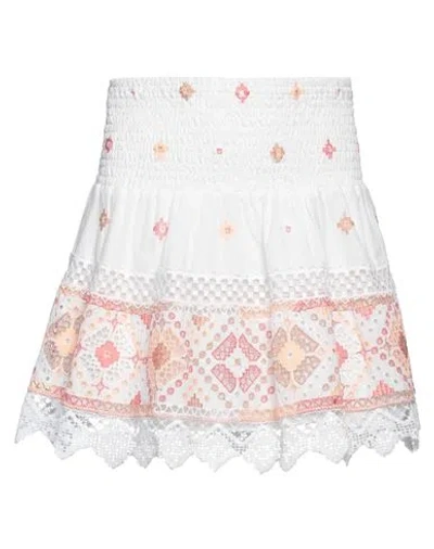 Temptation Woman Mini Skirt White Size S Cotton