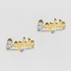 Temptic The Double Plated Classic Script Stud Earrings