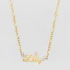 Temptic The Flower Script Nameplate Necklace