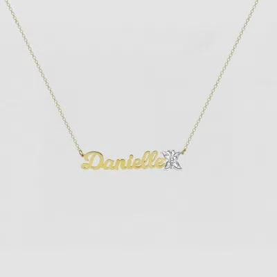 Temptic The Single Butterfly Nameplate Necklace