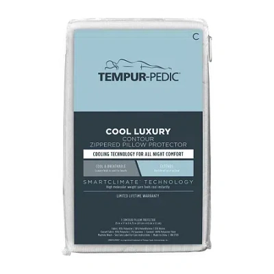 Tempur-pedic Cool Luxury Contour Zippered Pillow Protector In White