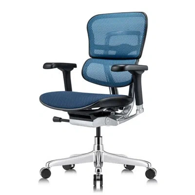 Tempur-pedic Ergohuman Gen2 Mid Back Ergonomic Office Chair With  Seat, Adjustable Arms, Seat Height, In Blue