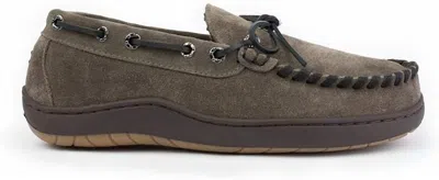 Tempur-pedic Men's Therman Moccasin Style Slipper In Charcoal In Gray