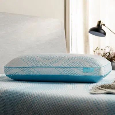 Tempur-pedic Tempur-breeze® Prohi Medium Pillow In White,blue