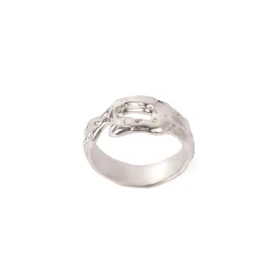 Ten Antennas Men's Unisex Silver Ring With A Hole
