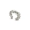 Ten Antennas Women's Silver Sparkling Ear Cuff With Bubbles