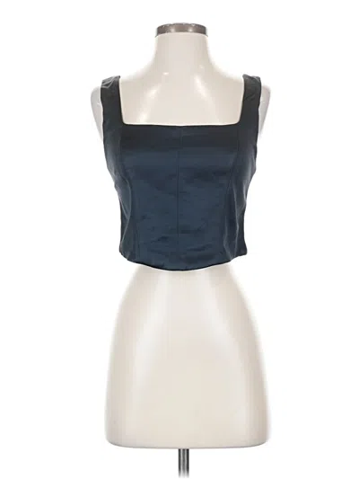 Pre-owned Ten By Babaton Sleeveless Top Blue Square Neckline Tops
