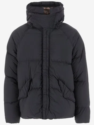 Ten C Arctic Hooded Down Jacket In Grey