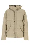 Ten C Hooded Nylon Artico Down Jacket With Drawstrings