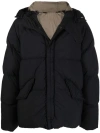 Ten C Artic Down Parka Jacket In Black