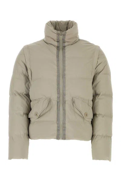 Ten C Dove Grey Nylon Austral Down Jacket In Beige