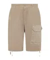 Ten C Beige Solid Shorts In Nude