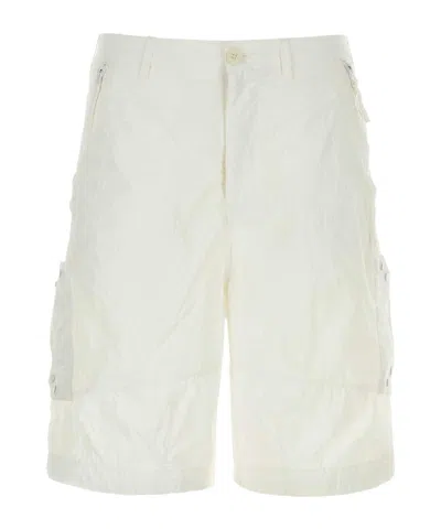 TEN C TEN C LOGO-APPLIQUÉ DRAWSTRING HEM BERMUDA SHORTS