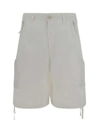 Ten C Logo Shorts In Bianco Neve