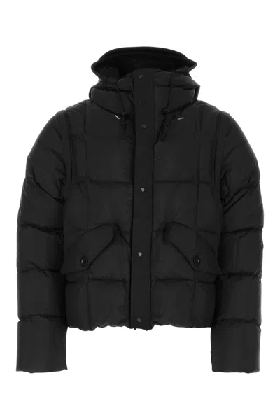 Ten C Black Nylon Hurricane Down Jacket In 999