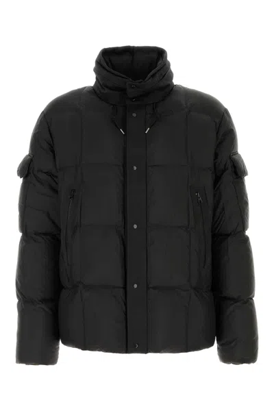 TEN C BLACK NYLON SHELTER COMBO DOWN JACKET