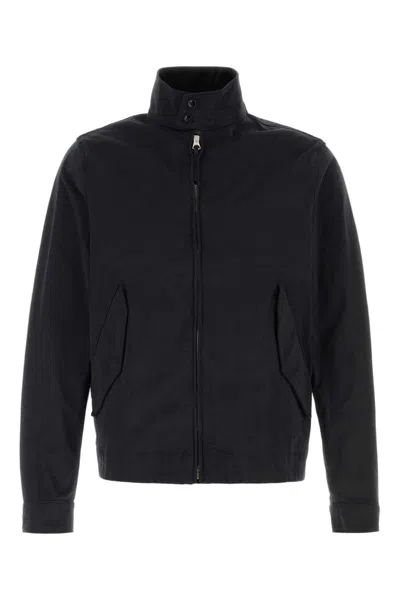 TEN C BLACK POLYESTER FLY JACKET