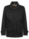 Ten C Collared Flap Pockets Adjustable Cuffs Jacket In Black