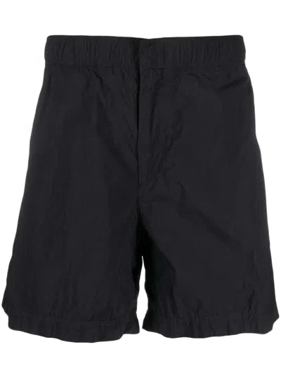 TEN C BLACK SWIM TRUNKS WITH CONCEALED FASTENING IN NYLON MAN