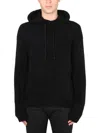 Ten C Sherpa Wool-blend Hoodie In Black