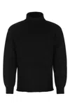 Ten C Black Wool Blend Sweater In Black