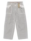 Ten C Bleached-effect Cargo Pants In Grey