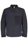 Ten C Classic Collar Navy Blue Jacket In Blue