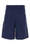 Ten C Blue Stretch Cotton Bermuda Shorts