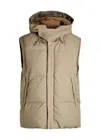 Ten C Boreal Hooded Shell Gilet In Gray