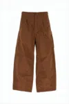 Ten C Brown Straight-cut Shorts With Structured Waistband In Brown