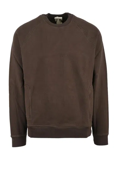 Ten C Brushed Interior Crewneck Sweatshirt Brown