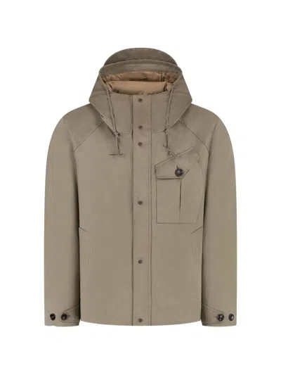 Ten C Cardinal Hooded Button-fastening Jacket In Multi