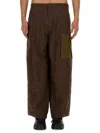 Ten C Camouflage-print Wide-leg Trousers In Brown