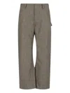 Ten C Straight Trousers With Belt Loops And Pockets In Green