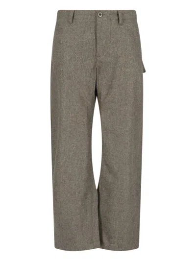 TEN C CARGO PANTS IN GREY WOOL BLEND