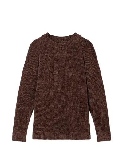 Ten C Chenille Sweater In Brown