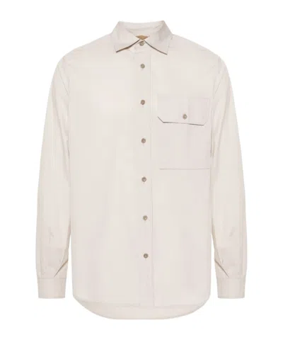 Ten C Classic-collar Poplin Shirt In White
