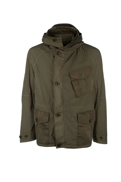 Ten C Hooded Jacket In Green