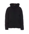 Ten C Drawstring Hooded Padded Quilted Sleeveless Coat In Black
