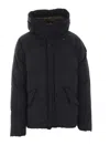 Ten C Drawstring Hooded Padded Quilted Sleeveless Coat In Black