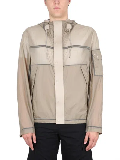 Ten C Combo Bonded Anorak Jacket In Beige