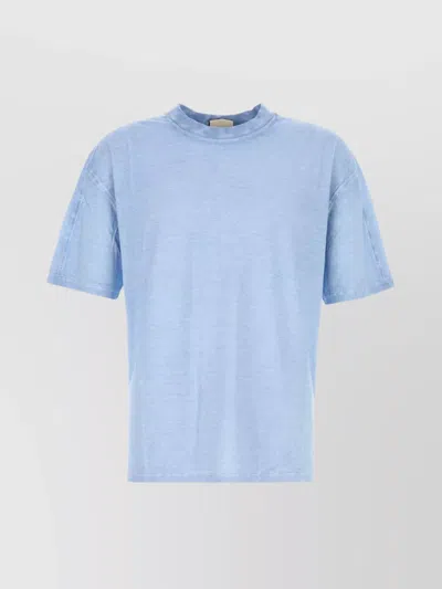 Ten C Cotton Crew Neck T-shirt In Blue