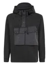 Ten C Cotton Hoodie In Black