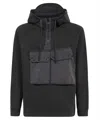 Ten C Cotton Hoodie In Black