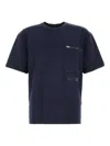 Ten C Men Navy Blue Cotton T-shirt
