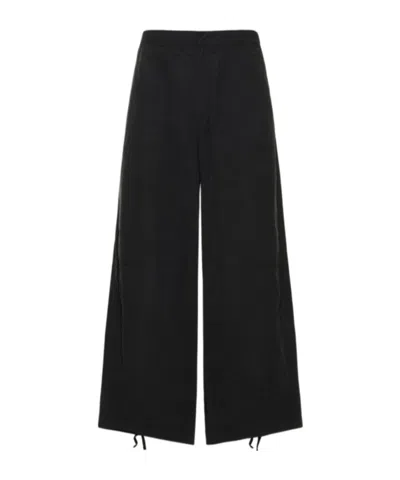 Ten C Cotton-nylon Blend Wide-leg Pants In Black