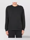 Ten C Crew Neck Cotton Sweatshirt With Front Pocket