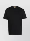 Ten C Crew Neck Patch Detail Short Sleeves T-shirt In Black